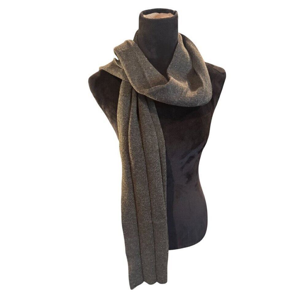 Timberland Grey Ribbed Rectangle Scarf  Unisex One Size